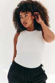 Built In Bra Sculpt & Control Racer Neck Bodysuit