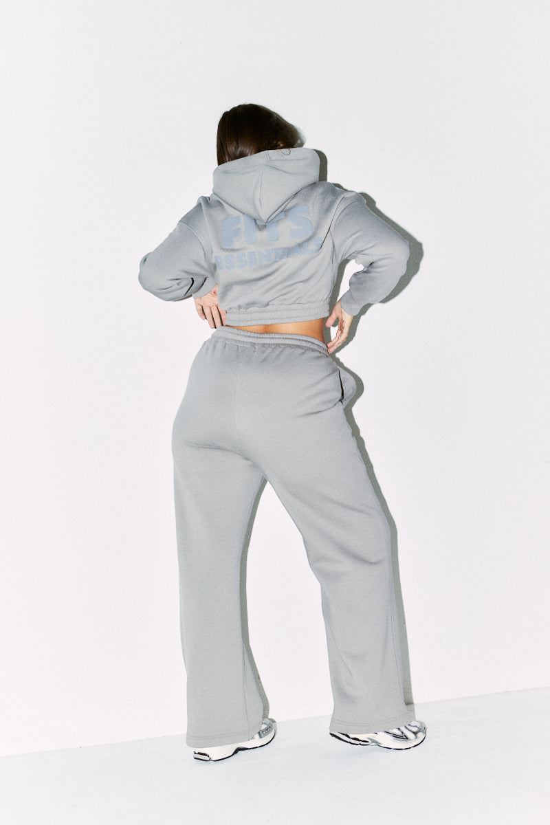 Cropped Drawstring Co-Ord Hoodie