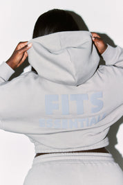 Cropped Drawstring Co-Ord Hoodie