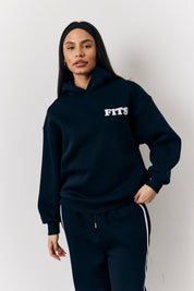 Navy Fits Bubble Print Co-Ord Hoodie