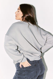 Fits Slogan Knitted Crew Neck Sweatshirt