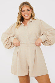 Textured Dobby Detail Co-Ord Shorts