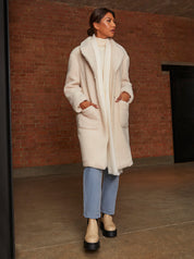 Teddy Coat in Cream