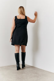 Tailored Button Through Mini Dress