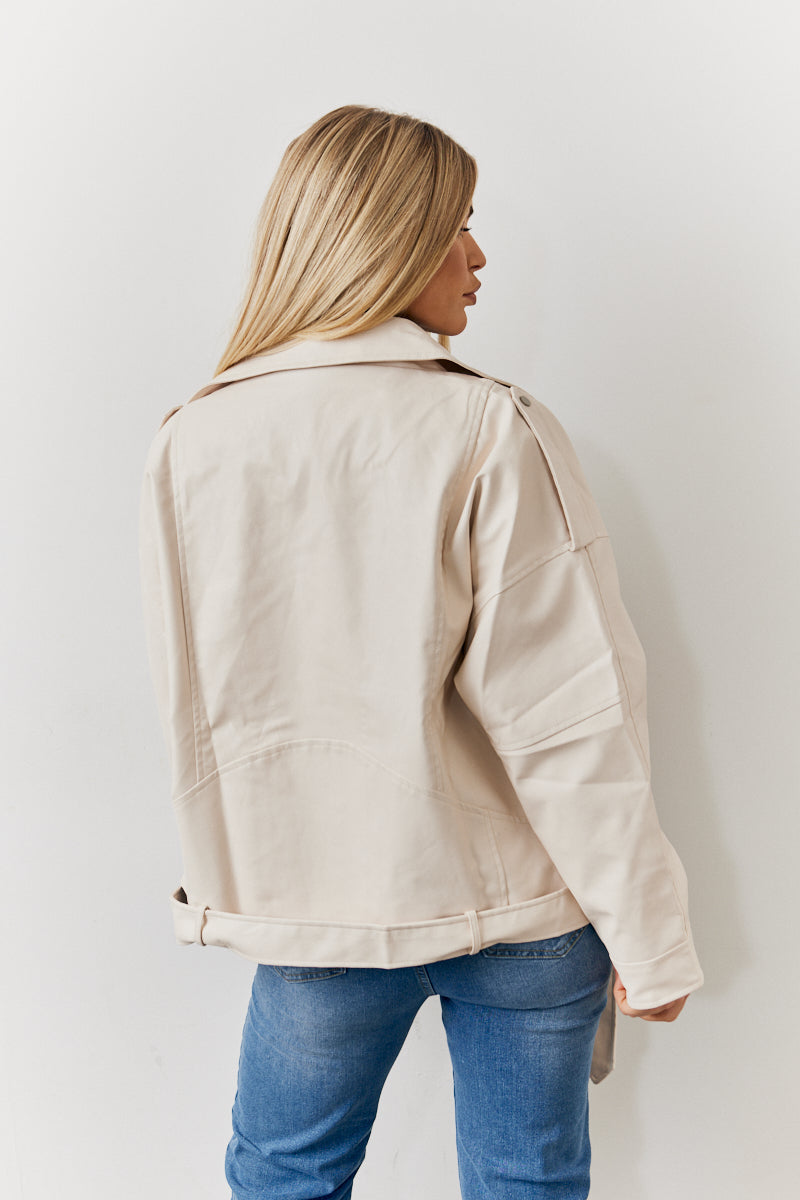 Faux Leather Biker Jacket