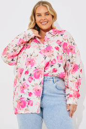 Printed Oversized Co-Ord Shirt