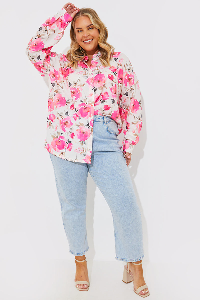 Printed Oversized Co-Ord Shirt