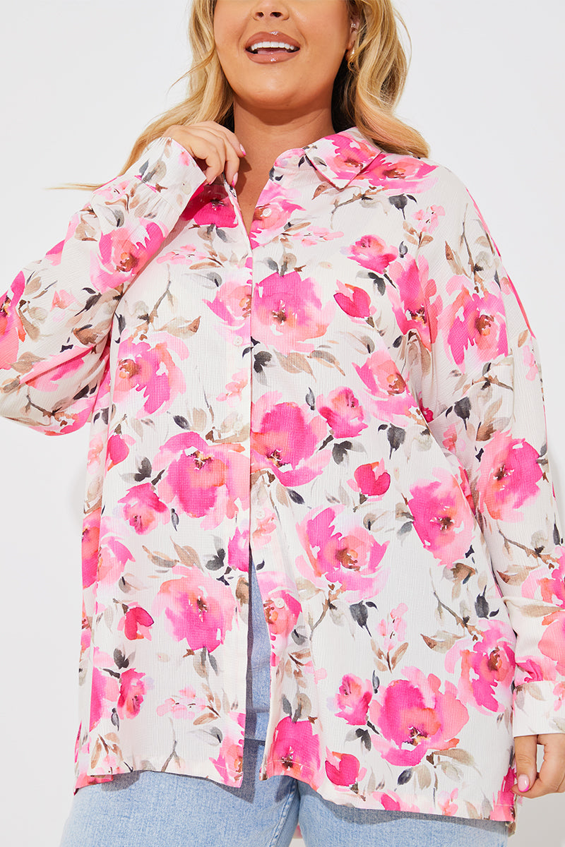 Printed Oversized Co-Ord Shirt