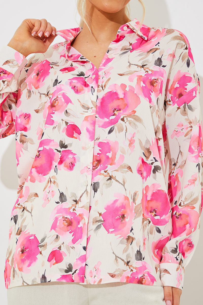 Printed Oversized Co-Ord Shirt