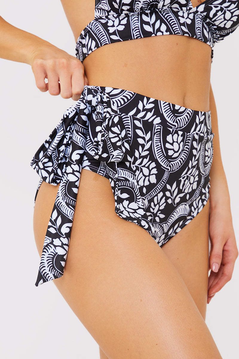Paisley Print Tie Side Bikini Bottom