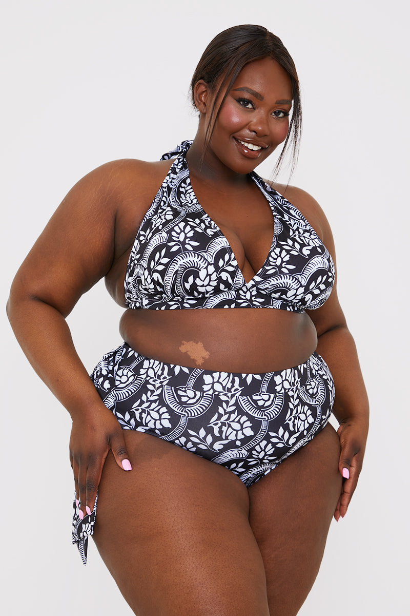 Paisley Print Tie Side Bikini Bottom