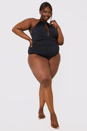 Ruched Halter Neck Swimsuit