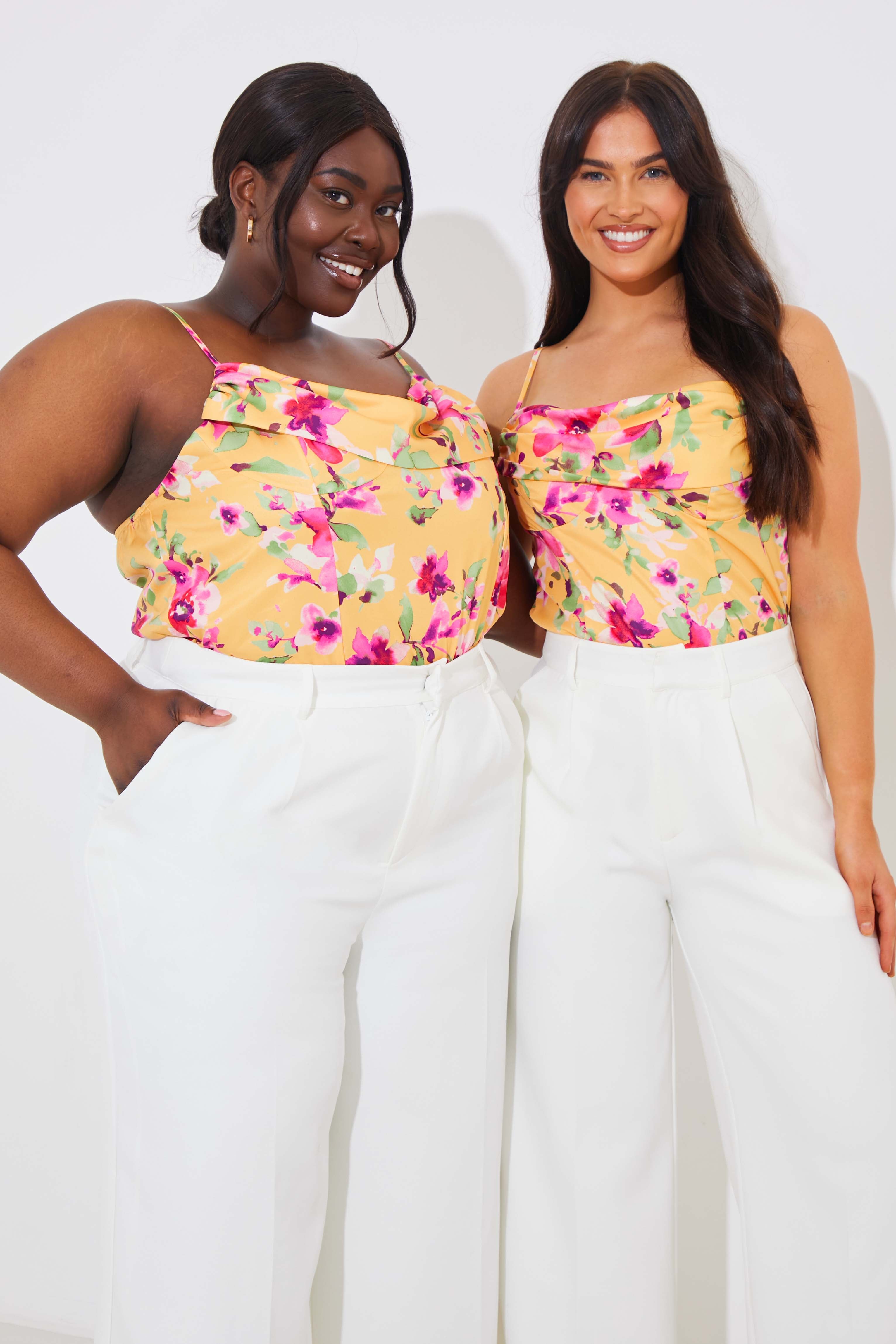 Floral Drape Bodysuit