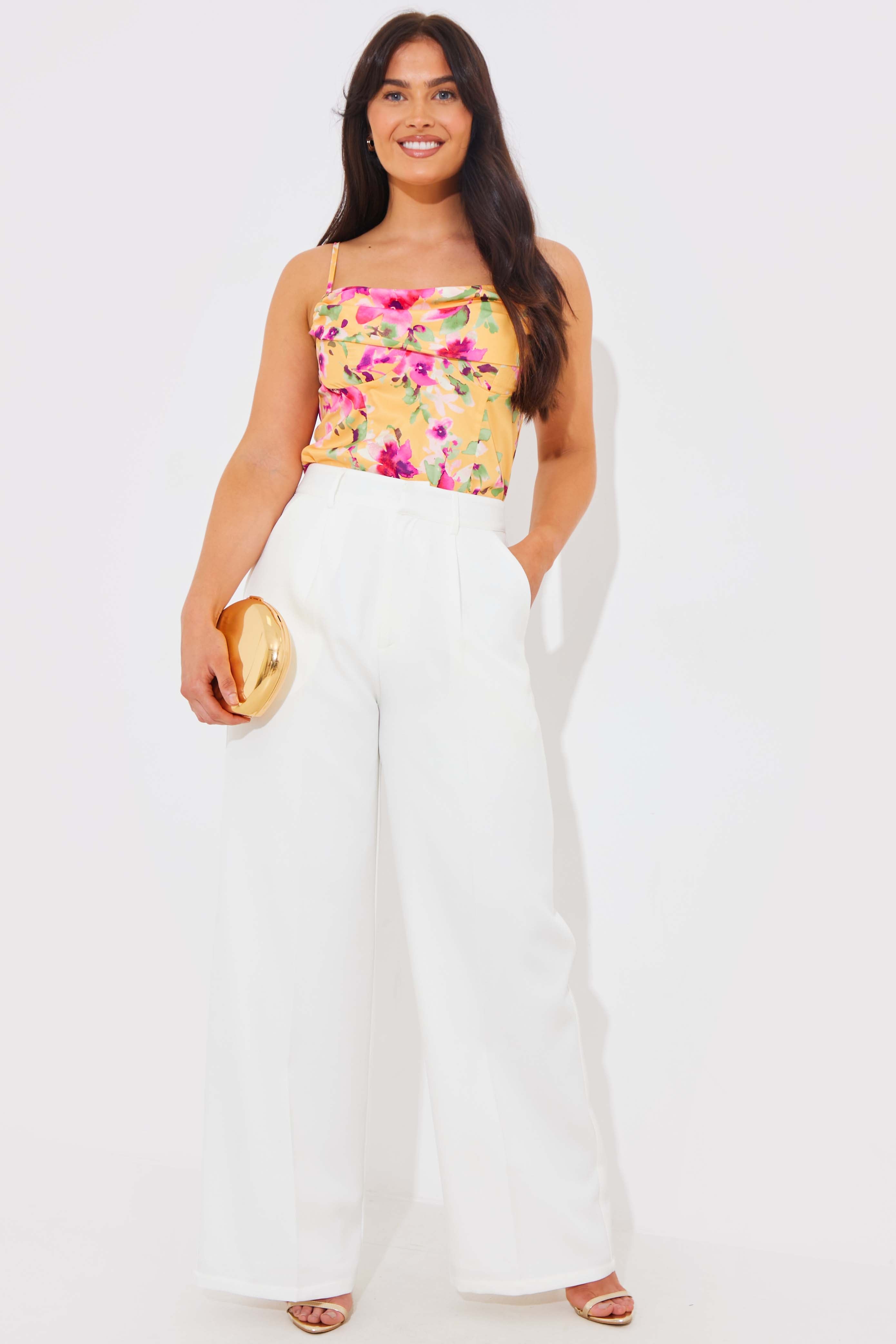 Floral Drape Bodysuit