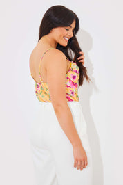 Floral Drape Bodysuit