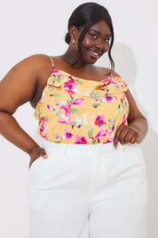 Floral Drape Bodysuit