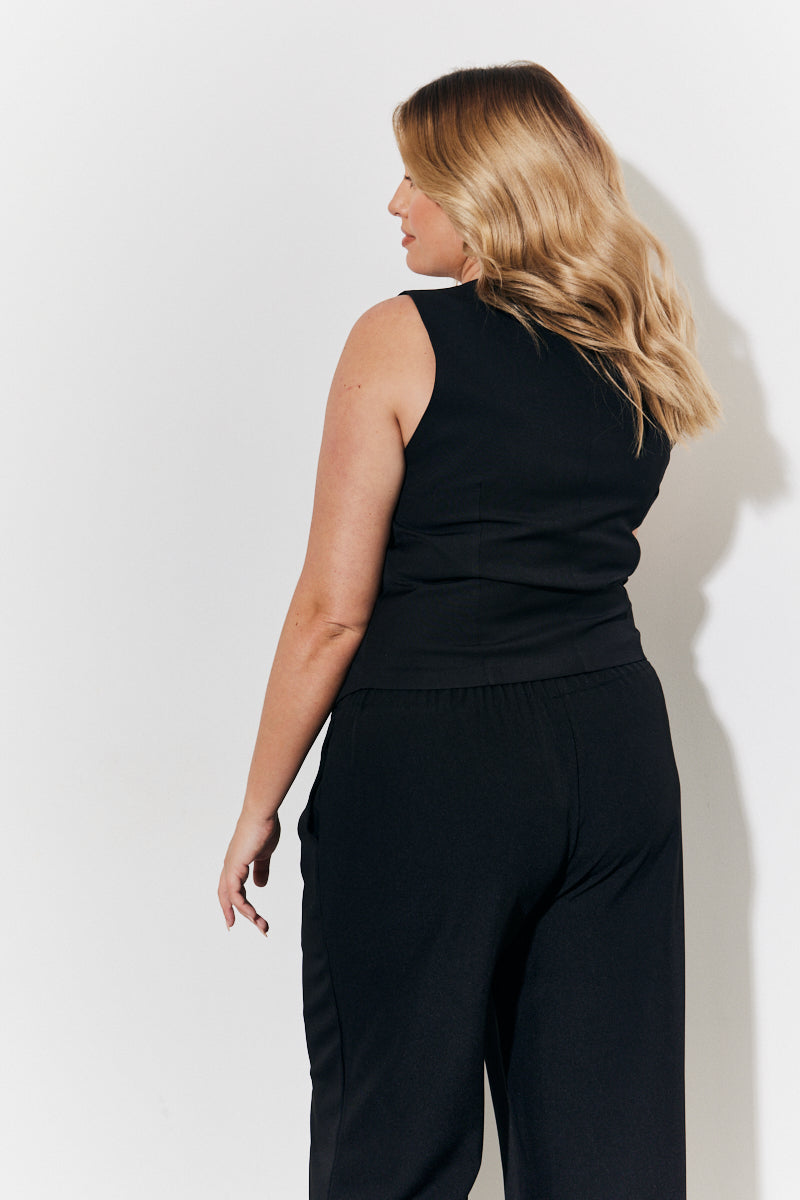 Black Embellished Waistcoat