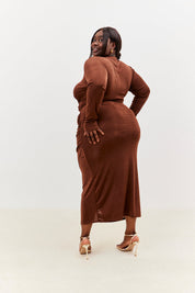 Twist Acetate Slinky Co-Ord Crop Top