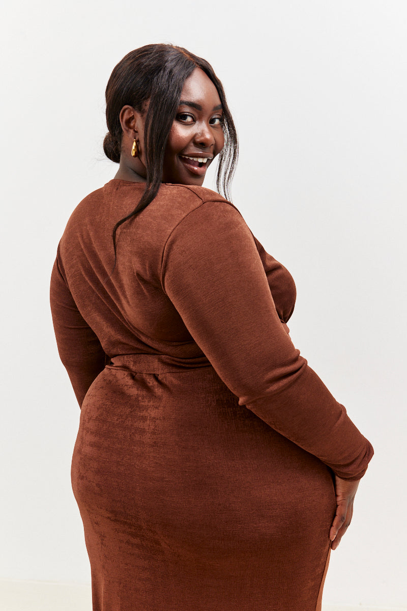 Twist Acetate Slinky Co-Ord Crop Top