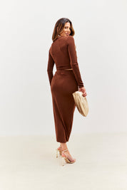 Twist Acetate Slinky Co-Ord Crop Top