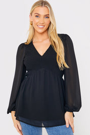 Shirred Bust Smock Top
