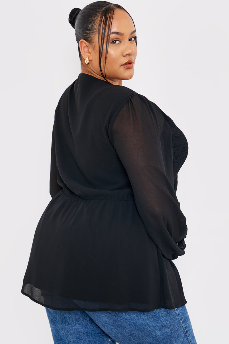 Shirred Bust Smock Top