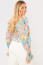 Floral Milkmaid Blouse