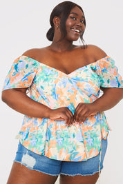 Floral Wrap Blouse