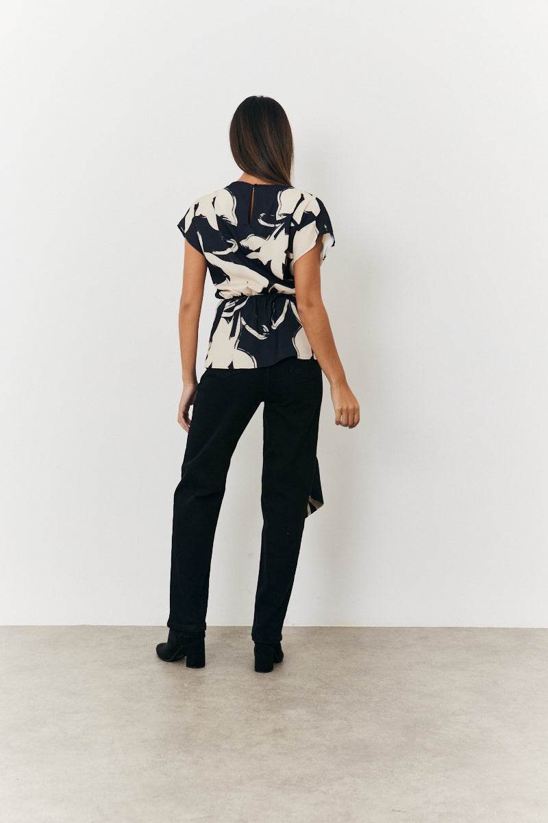Abstract Drape Top