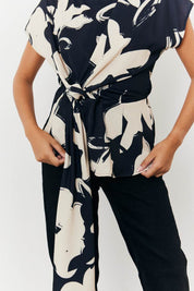 Abstract Drape Top