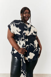 Abstract Drape Top