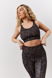 Leopard Print Racer Back Sports Co-Ord Bra