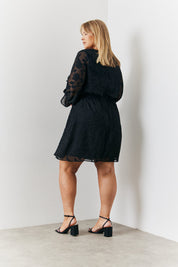 Chiffon Jacquard Skater Mini Dress