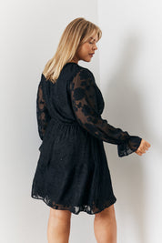 Chiffon Jacquard Skater Mini Dress