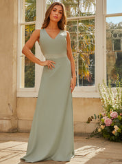 Cut-Out Bow Back Maxi Dress in Sage