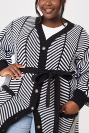 Herringbone Belted Cardigan