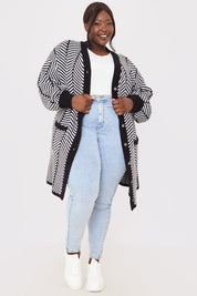 Herringbone Belted Cardigan