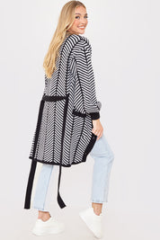 Herringbone Belted Cardigan