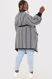 Herringbone Belted Cardigan