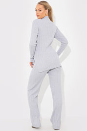 Rib Knitted Co Ord Trouser