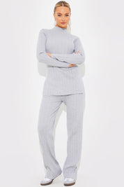 Rib Knitted Co Ord Trouser