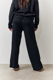 Rib Knit Wide Leg Co Ord Trouser