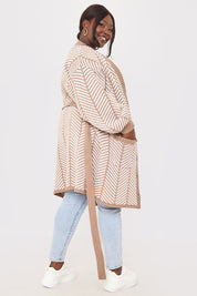 Herringbone Belted Cardigan