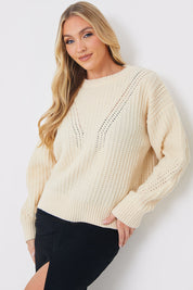 Honeycomb Stitch Knit Jumper