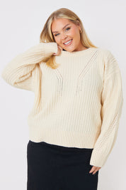 Honeycomb Stitch Knit Jumper