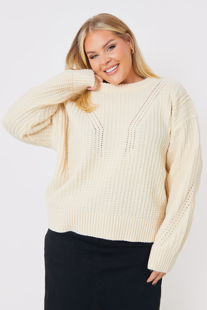 Honeycomb Stitch Knit Jumper