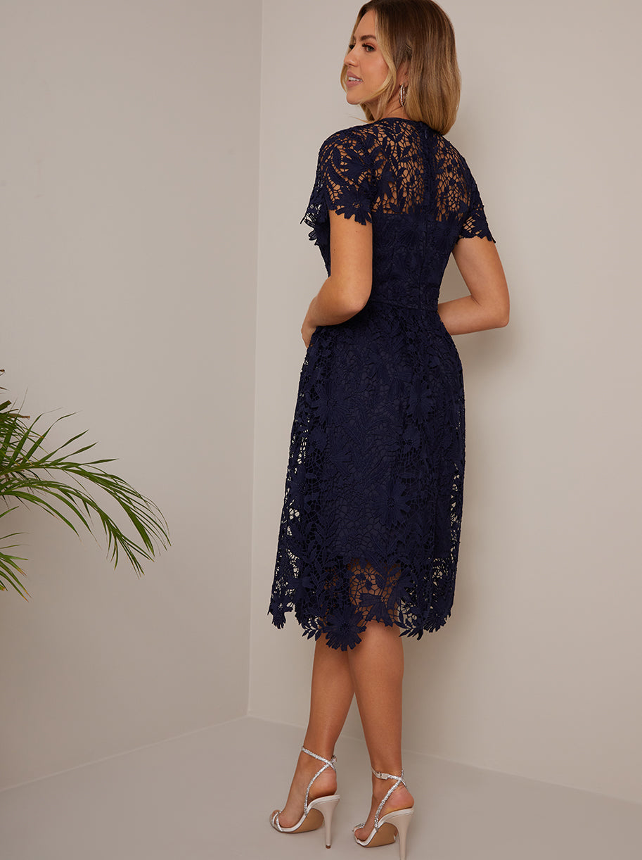 Lace Midi Dresses - White & Black | Chi Chi London UK Lace Midi Dresses - White & Black | Chi Chi London UK