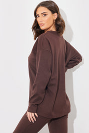 V Neck T Shirt And Wide Leg Trouser Set