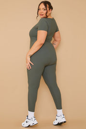 Built-In Bra Short Sleeve Sculpt and Control Unitard