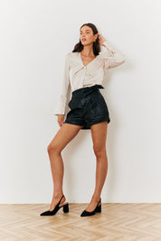 Leather Look Shorts